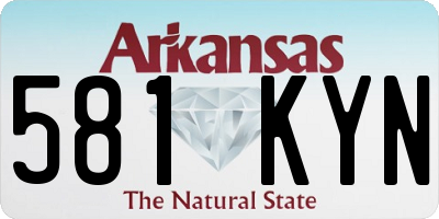 AR license plate 581KYN