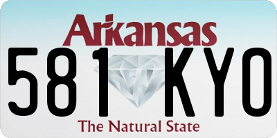 AR license plate 581KYO