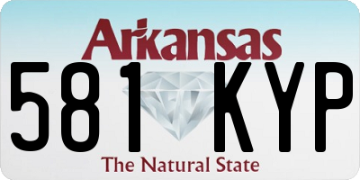 AR license plate 581KYP