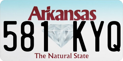 AR license plate 581KYQ