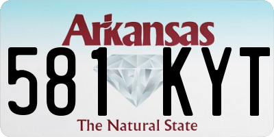 AR license plate 581KYT
