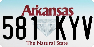 AR license plate 581KYV