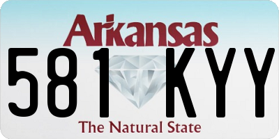 AR license plate 581KYY
