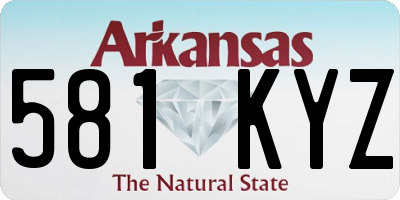 AR license plate 581KYZ
