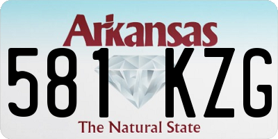 AR license plate 581KZG