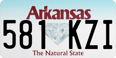 AR license plate 581KZI