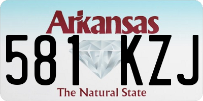 AR license plate 581KZJ