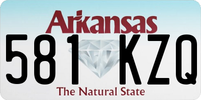 AR license plate 581KZQ
