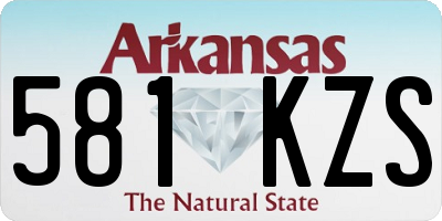 AR license plate 581KZS