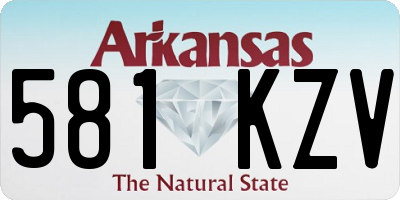 AR license plate 581KZV