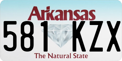 AR license plate 581KZX