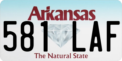 AR license plate 581LAF