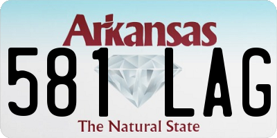 AR license plate 581LAG