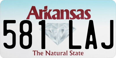 AR license plate 581LAJ