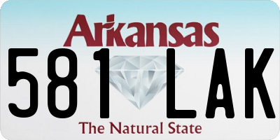 AR license plate 581LAK