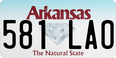 AR license plate 581LAO