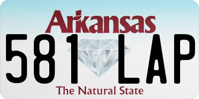AR license plate 581LAP