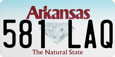 AR license plate 581LAQ