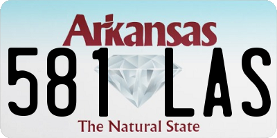 AR license plate 581LAS