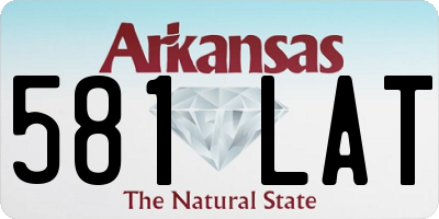 AR license plate 581LAT