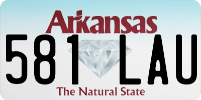 AR license plate 581LAU