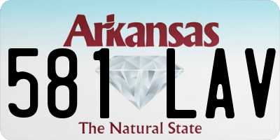 AR license plate 581LAV