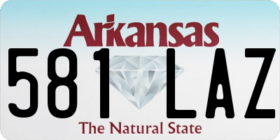 AR license plate 581LAZ