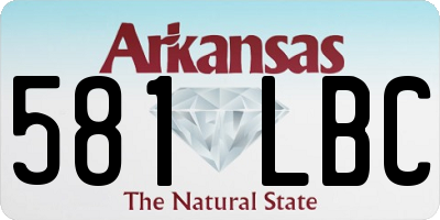 AR license plate 581LBC