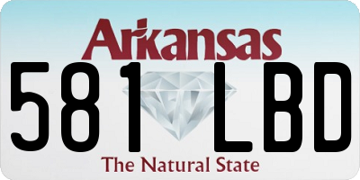 AR license plate 581LBD