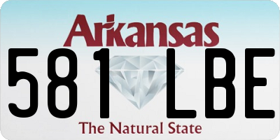 AR license plate 581LBE