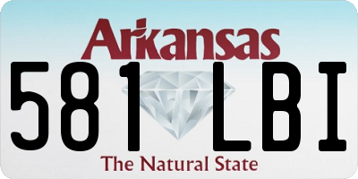 AR license plate 581LBI