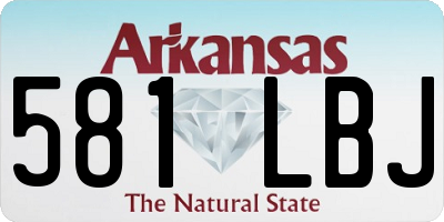AR license plate 581LBJ