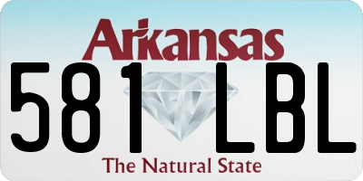 AR license plate 581LBL