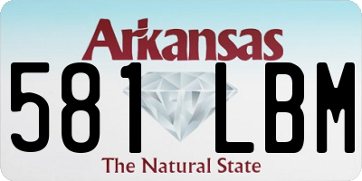 AR license plate 581LBM