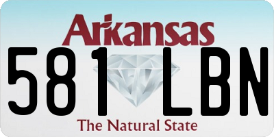 AR license plate 581LBN