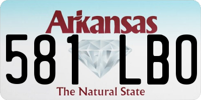 AR license plate 581LBO