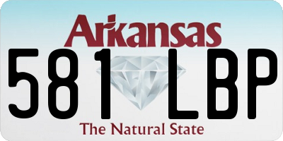 AR license plate 581LBP