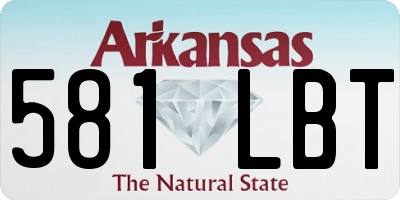 AR license plate 581LBT