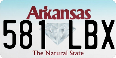 AR license plate 581LBX