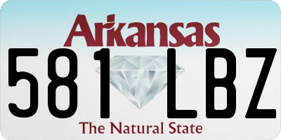 AR license plate 581LBZ