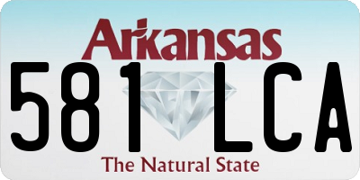 AR license plate 581LCA