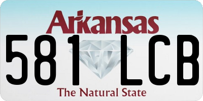 AR license plate 581LCB