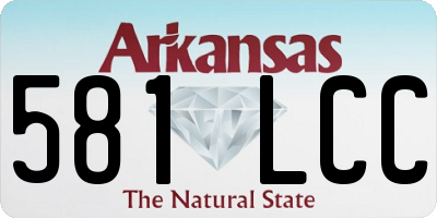 AR license plate 581LCC