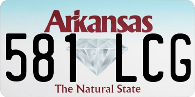 AR license plate 581LCG