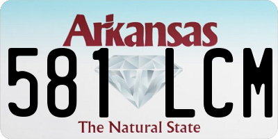 AR license plate 581LCM