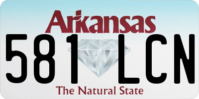 AR license plate 581LCN