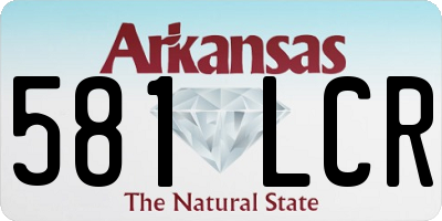 AR license plate 581LCR