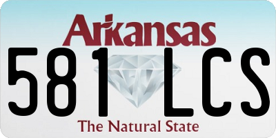 AR license plate 581LCS