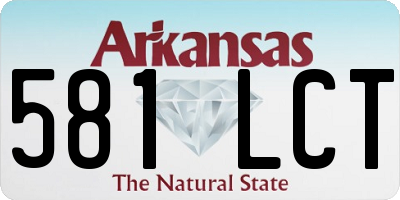 AR license plate 581LCT
