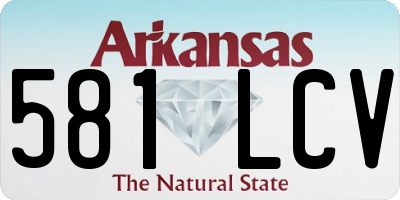 AR license plate 581LCV